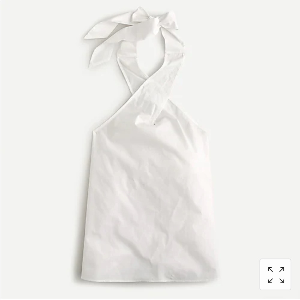 J. Crew Cotton Poplin Halter Top Size XS NWT